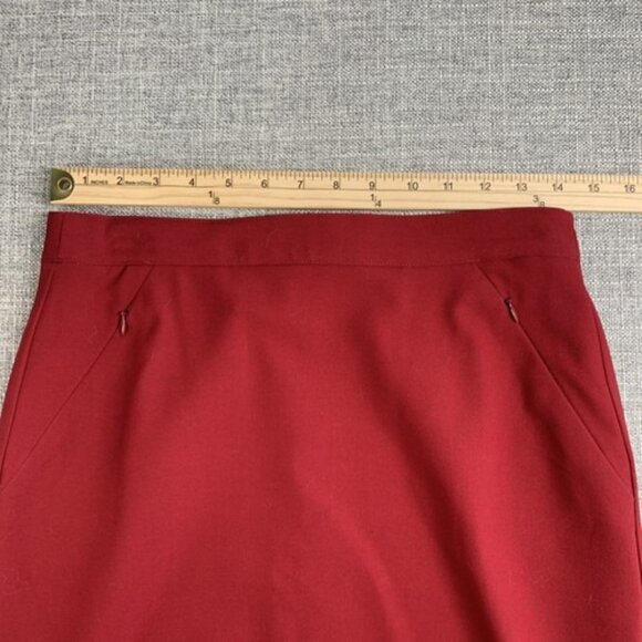 Vintage Conrad C Collection Two Piece Burgundy Skirt Suit 12 Made in Canada - Picture 16 of 16